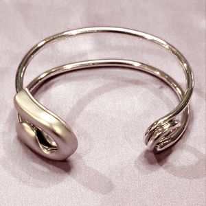 Gold Safety Pin-Style Cuff Bracelet, New